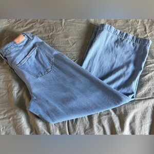 Paige Harper Sky Blue Wide Leg Denim Pants